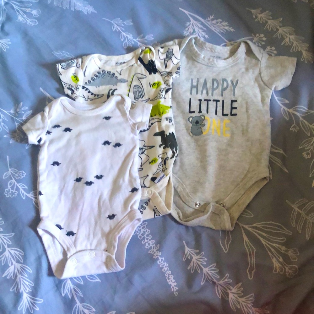 Bundle of baby onesies